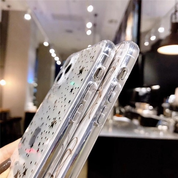 Clear iPhone 11 / XI Case w/ Rose Gold Heart Case - Picture 10 of 13